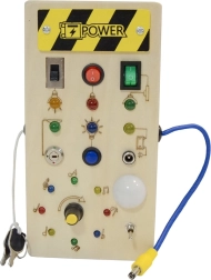 Ξύλινη διαδραστική LED busy board 2Kids Toys