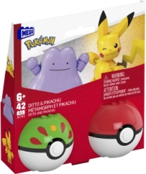 Mega Pokémon Poké Ball Pikachu και Ditto – κατασκευαστικό σετ 42 τεμαχίων