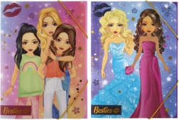 Σχολικός φάκελος Α4 με κλείσιμο λάστιχο Besties