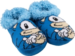 Παιδικές παντόφλες σπιτιού με γουνάκι SONIC, μπλε