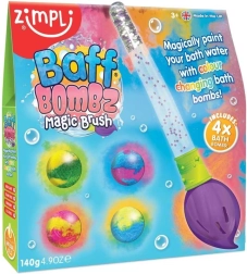 Αφρώδεις βόμβες μπάνιου με μαγικό πινέλο ZIMPLI KIDS