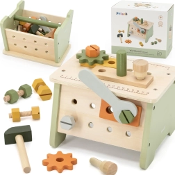 Viga PolarB mini εργαστήριο 2 σε 1 ξύλινο σετ εργαλείων