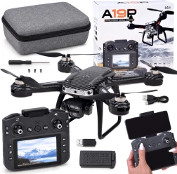 RC drone A19P με κάμερα HD, χειριστήριο με οθόνη και αποφυγή εμποδίων