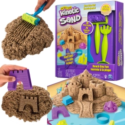 Kinetic Sand Ημέρα στην παραλία – σετ με κάστρο και αξεσουάρ