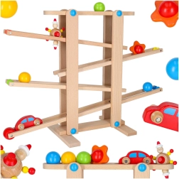 Ξύλινη πίστα με μπίλιες Montessori XXL