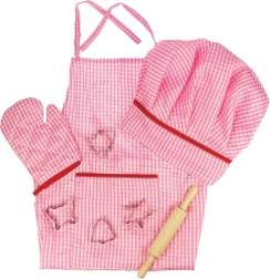 Bigjigs Toys ροζ παιδικό σετ μαγειρικής