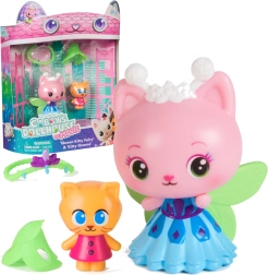 GABBY’S DOLLHOUSE ταινία – σετ φιγούρων Βασίλισσα Kitty Fairy και Kitty Gnome με αξεσουάρ