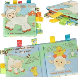 Παιδικό αισθητηριακό βιβλίο με προβατάκι και καρτελάκια