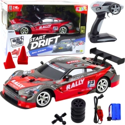 Αγωνιστικό RC αυτοκίνητο για drift, κόκκινο-μαύρο, 30 km/h, 1:16