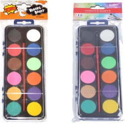 Νερομπογιές 12 χρωμάτων με πινέλο