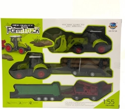 Σετ παιχνιδιού τρακτέρ με καρότσα και αξεσουάρ