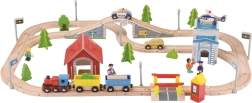 Ξύλινη σιδηροδρομική πίστα 80 τεμαχίων 2Kids Toys