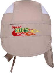 Καλοκαιρινό παιδικό καπέλο–μαντήλι NEW BABY Speed King μπεζ