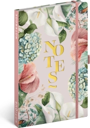 NOTIQUE ριγέ σημειωματάριο κρίνο 13 × 21 cm