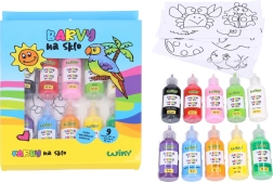 Χρώματα για γυαλί σετ 9+1 με πρότυπα