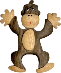 Ξύλινος μαγνήτης για ψυγείο – μαϊμού 2Kids Toys