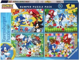 Ravensburger παζλ Sonic ο Σκαντζόχοιρος 4x100 κομμάτια