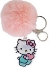 Μπρελόκ με χνουδωτό πομ-πομ Hello Kitty