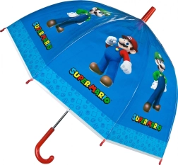 διάφανο χειροκίνητο παιδικό ομπρέλα super mario