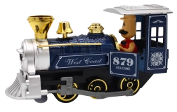 Μεταλλική ατμομηχανή με ήχο και φως, 15 cm
