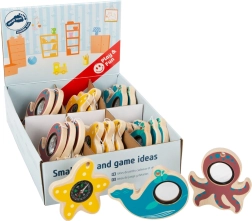 Small Foot ξύλινο αισθητηριακό παιχνίδι ωκεανός – φάλαινα και χταπόδι