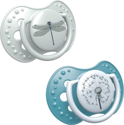 LOVI σιλικονούχα δυναμική πιπίλα Botanic 6–18 μ., 2 τμχ για αγόρια