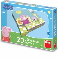 Ξύλινοι κύβοι με εικόνες Peppa Pig – Χαρούμενη μέρα
