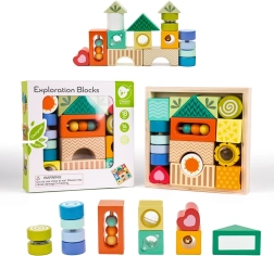 Classic World ξύλινοι αισθητηριακοί κύβοι 14 τμχ. MONTESSORI