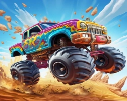 Διαμαντένια ζωγραφική Monster Truck 30 × 40 cm