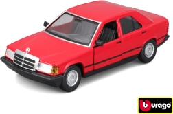 Μεταλλικό μοντέλο αυτοκινήτου Bburago 1:24 Plus 1987 Mercedes-Benz 190E κόκκινο