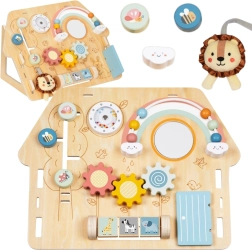 Ξύλινος πίνακας δραστηριοτήτων σπιτάκι για παιδιά