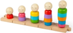 Ξύλινη ουράνια οικογένεια για πέρασμα (stacking) BIGJIGS TOYS