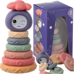 Αισθητηριακά μαλακά δομικά τουβλάκια για μωρά, πύργος MONTESSORI, 8 τεμάχια