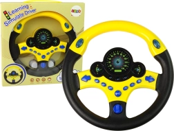 Διαδραστικό κίτρινο τιμόνι – παιδικός προσομοιωτής οδήγησης με ήχους και φώτα