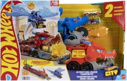 Hot Wheels City mega ρυμουλκό με αρένα δράκου