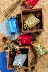 Σελοφάν σακουλάκι με σχέδιο νιφάδας 20x32 cm