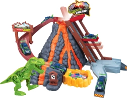 Πίστα αυτοκινήτου ηφαίστειο με αυτοκίνητο που αλλάζει χρώμα