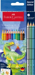 Ξυλομπογιές Faber-Castell Colour Grip Δεινόσαυρος 10+3