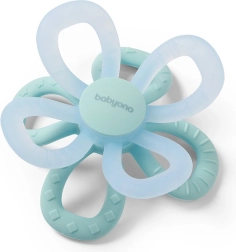 Μασητικό σιλικόνης Babyono Flower μπλε