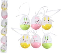 Διακοσμητικά πλαστικά πολύχρωμα αυγά 6 cm