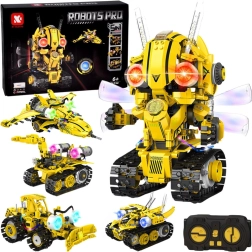 Σετ κατασκευών Robots Pro 5 σε 1 με τηλεχειρισμό RC και φώτα LED