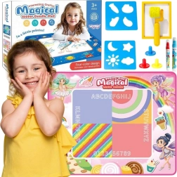 Woopie υδάτινο χαλάκι ζωγραφικής XXL 100 × 80 cm – νεράιδες, ροζ