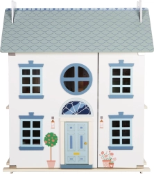 Ξύλινο κουκλόσπιτο με κήπο και αξεσουάρ