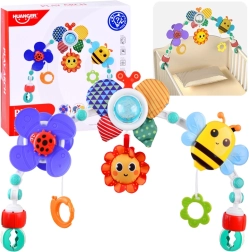 Πολύχρωμο κρεμαστό τόξο για καροτσάκι, κούνια και παιδικό καθισματάκι αυτοκινήτου για μωρά