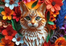 Puzzle paper art: γάτα 1000 κομμάτια