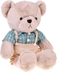 Λούτρινο αρκουδάκι Franek 58 cm με πράσινο vintage πουκάμισο