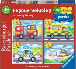 Ravensburger τα πρώτα μου παζλ: Οχήματα διάσωσης 4 σε 1