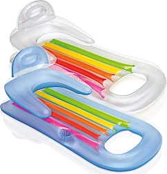 Φουσκωτό πλωτό στρώμα με πλάτη και θήκη ποτηριού INTEX