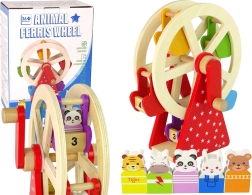 Ξύλινος περιστρεφόμενος τροχός λούνα παρκ με ζωάκια