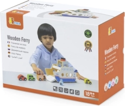 Ξύλινο φεριμπότ με αυτοκινητάκια και πλήρωμα